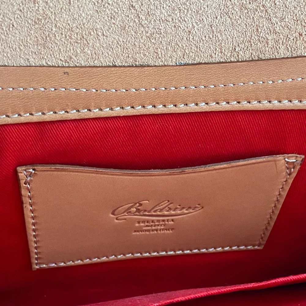 Tan Italian Leather Clutch/Crossbody - Picture 2 of 6